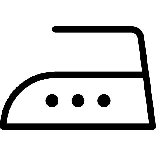 Pesumerkki: Silitys korkealla lämmöllä (enintään 200 astetta). Ikoni esittää silitysrautaa, jonka sisällä on kolme pistettä.